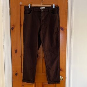 CHARLIE B Dark Brown Chinos